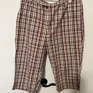 Kim Rogers Size 16 Plaid Capri Pants